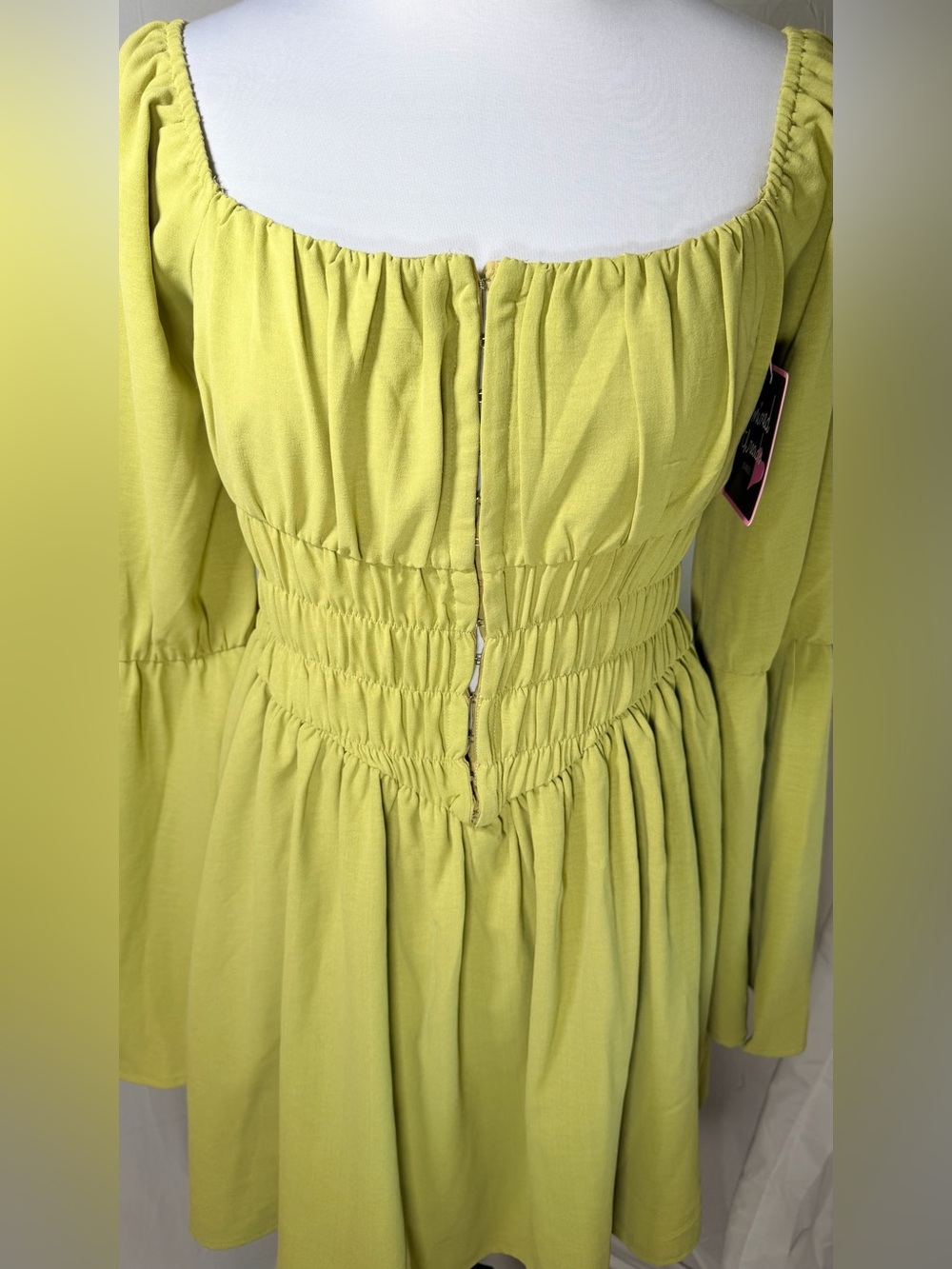 Mixed Threads Long Sleeve Square-Neck Smocked Dress - Picture 2 of 15